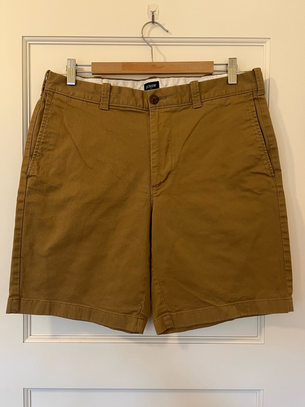 2-Pair J.Crew Men’s 33 Khaki Chino Shorts 9” Inseam Stretch Cotton Lot